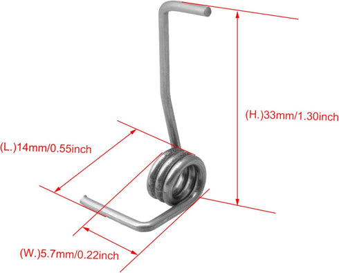 Walmine Silver Metal DA61-08314A Refrigerator Divider Door Spring Replacement for Samsung, Pack of 4