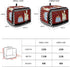 Farmhouse Cartoon Fat Chef 4 Slice Toaster Cover, Retro Black White Plaid Polyester Dust Protection