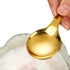 6 Pcs Thickened Small Round Stainless Steel Spoons for Honey, Candy, Coffee, Tea, Salt, Jam, Mustard - Ice Cream Spoon