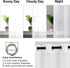 Hiasan Sheer Curtains for Bedroom, Light Filtering Voile Drapes with Tiebacks, Grommet Window Curtains, Off White, 2