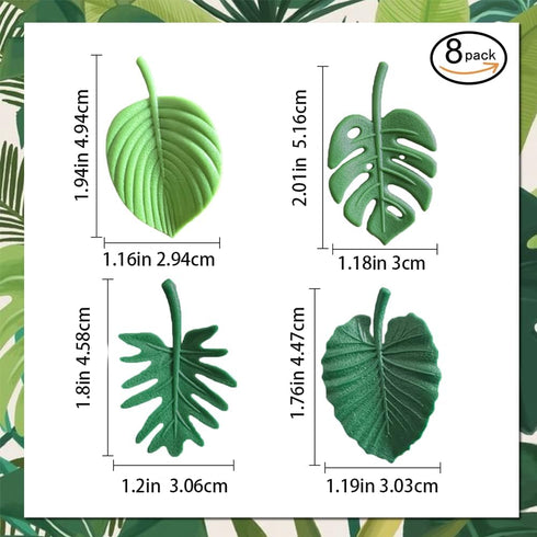 Plant Fridge Magnets,8 Pcs Mini Tropical Leaves Refrigerator Magnets Cute Magnets for Locker Fridge Home Office Decor, 3D Monstera Plant Refrigerator Magnets (Plant)