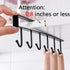 Kitchen Utensil Storage Hook, Wall Mounted Coffee Cup Holder, Cabinet Storage Hooks for Pots and Pans - 2 Pcs