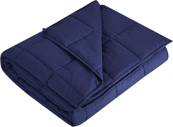L'AGRATY Weighted Blanket - 40"x60" 10lbs Cooling Breathable Microfiber Material with Glass