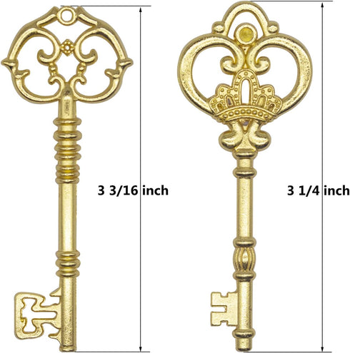 Gutapo Extra Large Antique Skeleton Keys - Wedding Decoration Favor, Handwork Gift, Santa's Key