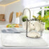 White Marble Dish Drying Mat, Easy Clean Dishwasher Safe Heat Resistant Eco-Friendly Countertop Mat, 18 x 24 inches