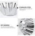 12 Pcs Stainless Steel Tart Pans - Non-Stick Flower Cookie Cutters Mold for Baking - Flower and Round Muffin Cups - Cupcake Mold for Kitchen by Camland