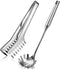 Patelai Stainless Steel Spaghetti Spoon and Pasta Tongs Set, Long Handle Noodle