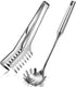Patelai Stainless Steel Spaghetti Spoon and Pasta Tongs Set, Long Handle Noodle