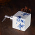 Lotion Soap Dispenser, Ceramic Lotion Soap Dispenser with Pump for Bathroom and Kitchen, Vintage Blue