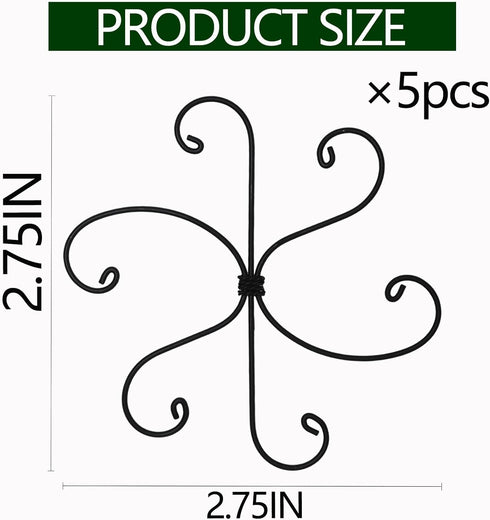 Set 2.75x2.75 inches 5 Yohsnor Monstera Plant Stem Support - Durable Fishbone Design Stabilizers for Indoor Climbing