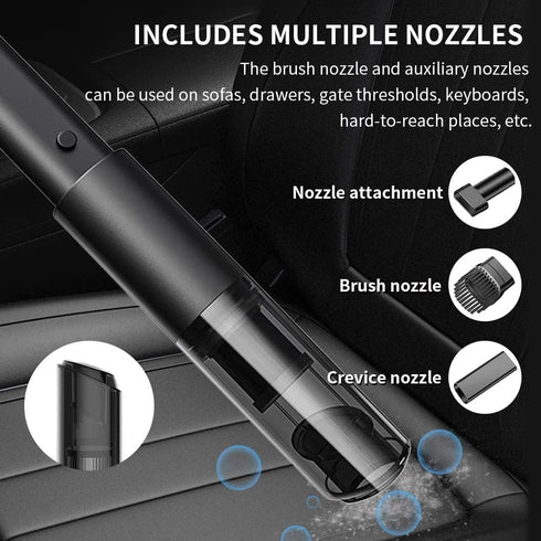 Wireless Handheld Vacuum Cleaner, 6000Pa High Suction Power, Portable Cordless Cleaning Device, Ultra-Lightweight 0.8
