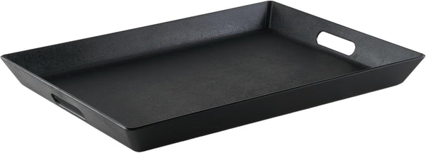 GET G.E.T. RST-1522-BK Non-Skid Ottoman / Coffee Table Serving Tray, 15" x 20",