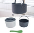 Microwave Rice Cooker Set, 2L Kitchen Cookware, Food Grade PP Material, Strainer Lid, Steaming Pot (Green)