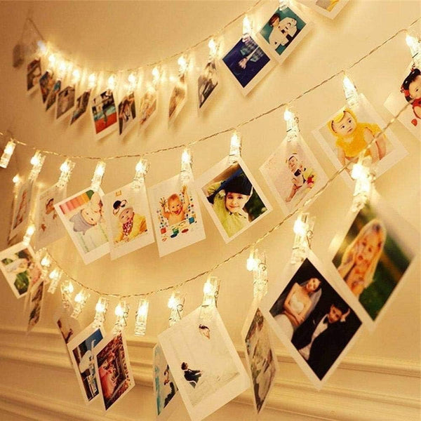 Dopheuor LED Fairy Clip String Lights, Photo Clip String Lights, Battery Operated for Gifts, Patio, Christmas, Wedding,