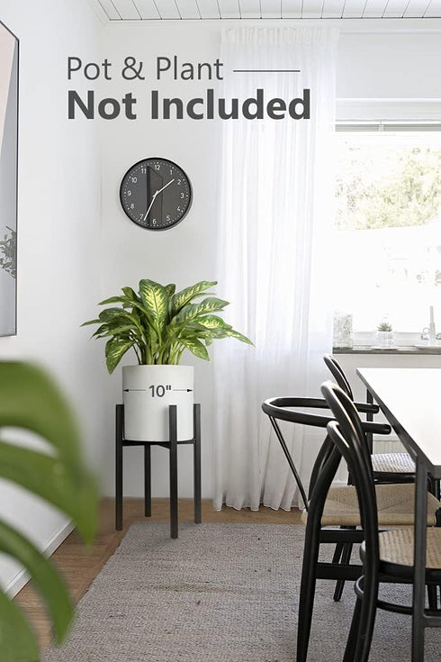 10 Inch Mkono Plant Stand - EXCLUDING Plant Pot, Mid Century Modern Tall Metal Stand Indoor Flower Potted Holder