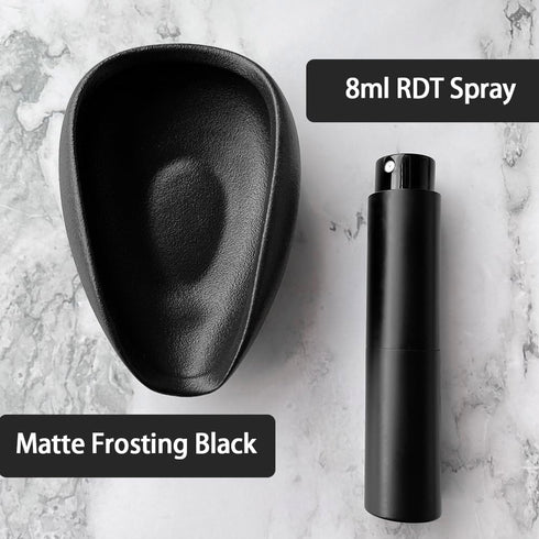 Coffee Bean Dosing Cup and Spray Bottle Kit, Portable Spray for Reducing Coffee Power Static, Frosted Black