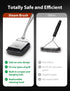1 Bristle-Free Grill Brush for Outdoor Grill, Steam Cleaning Grill Brush Bristle Free with Replaceable Brush Heads