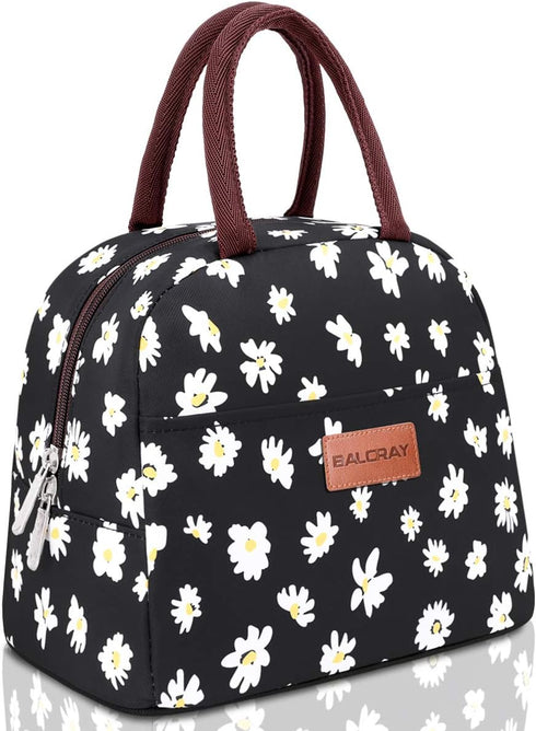 BALORAY Lunch Bag for Women Men, Insulated Lunch Box for Work, Picnic, Travel - Daisy