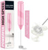 Double Whisk Milk Frother, Handheld Electric Blender Stick, Battery Operated Foam Maker for Coffee and Hot Chocolate