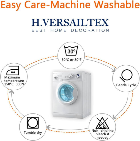H.VERSAILTEX 2 Panels Blackout Curtain Valances for Kitchen/Bathroom/Living Room/Bedroom, 52" W x 18" L, Dove Gray