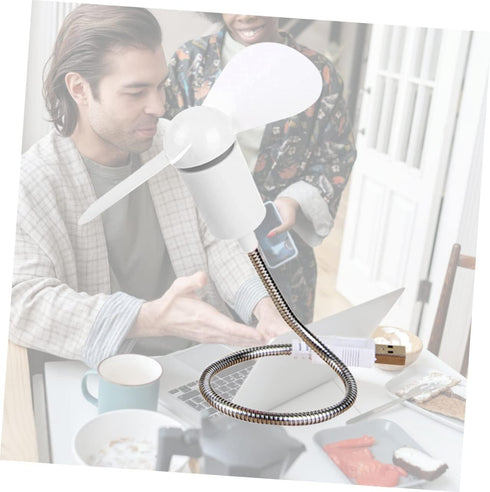 Zerodeko 4 Pieces USB Mini Fan, Neck Fan, Computer Fan, Travel Fan, Portable Fan, Flexible Gooseneck Cooling Fan for