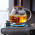 Hwagui Glass Teapot with Infuser, Heat Resistant Kettle for Loose and Blooming Tea, 1600ml/54oz