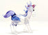 Unicorn Tiny Miniature Figurines - Hand Blown Glass Art Fantasy Animals Collectible Gift Home Décor (Blue Pink)