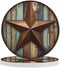 Pznen Rustic Barn Star Coasters for Drinks 2 Pack Vintage Wooden Board Farm