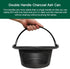 Upgrade Cast Iron Ash Can with Handle, Quantfire Charcoal Ash Basket Big Green Egg Accessories Must Haves Kamado Ash