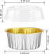 EUSOAR Cupcake Liners with Lids, 30pcs 5oz Disposable Aluminum Foil Ramekins for Baking, Dessert Cups with Lids