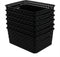 6-pack Black Woven Plastic Storage Baskets, Organizing Bins