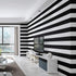 Peel and Stick Vinyl Black and White Striped Wallpaper - Self Adhesive Stripe Shelf Liner for Dresser Drawer Cabinets