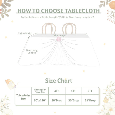 SoarDream White Lace Tablecloth, 60x120 Inches Rectangular Wedding Tablecloth Classic Vintage Lace Fabric