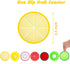 DomeStar Fruit Coaster, 7PCS 3.5" Non Slip Car Coaster, Colorful Silicone Drink Cup Mat