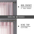 Tollpiz Sheer Curtains Set of 2 Panels | 54 x 63 inches Pink Linen Textured Light Filtering Voile Curtains for Living