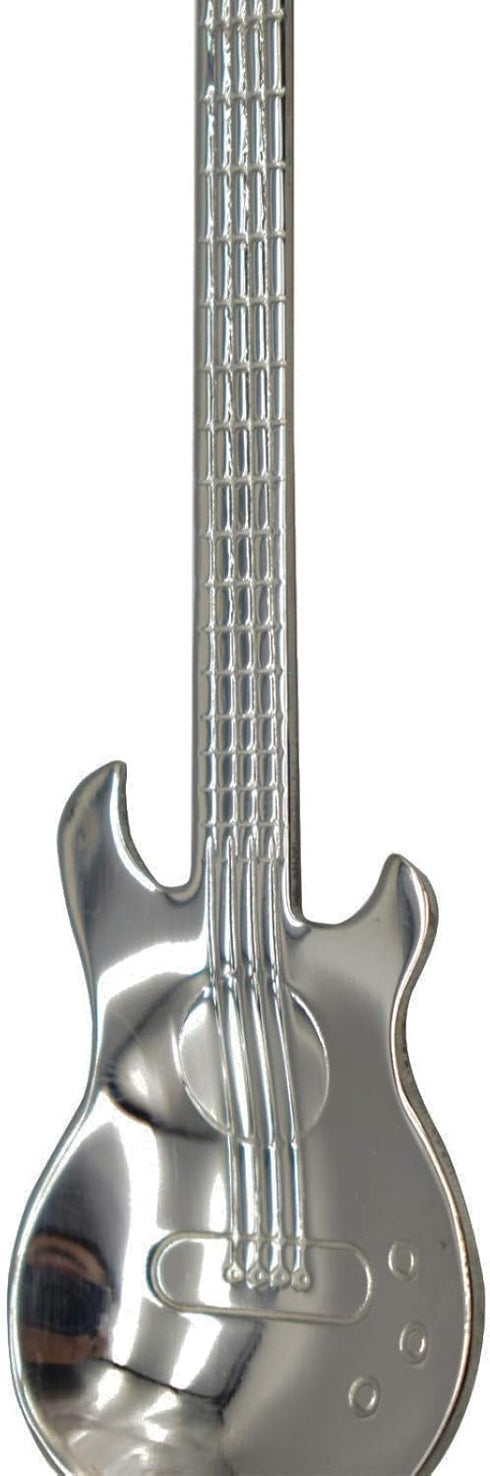 Maydahui 6PCS Guitar Spoons, 18/10 Stainless Steel Musical Note Teaspoons for Dessert
