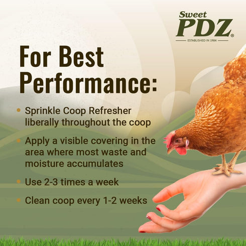 10 lbs (2-Pack) Sweet PDZ Chicken Coop Refresher, Chicken Coop Deodorizer, Organic