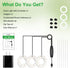 3 3000K+6000K 6/12/16H 3 10 Dimmable Head White Halo Angel Ring Ceiling LED Plant Growth Lights for Shelf, Full