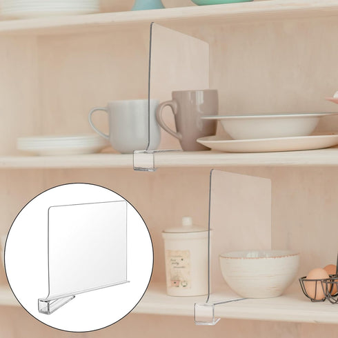 8 Closet Closet Boao Pcs Shelf Dividers for Organization Acrylic Clear Shelf Divider Purse Organizer Handbag Separator