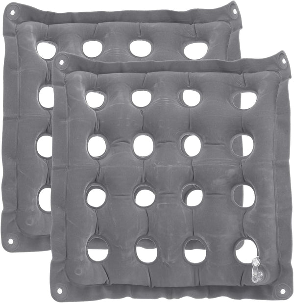PATIKIL Inflatable Seat Cushion, 2 Pack Portable Air Chair Cushions for Home Wheelchairs Office Chairs, Gray