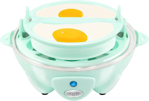 Elite Gourmet Electric Egg Cooker: 7 Egg Capacity Soft, Medium, Hard-Boiled Poacher with Auto Shut-Off and Buzzer