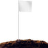 Zozen Marking Flags, White Yard Flgas, 50Pack | 15x4x5 Inch, Marker Flags, Lawn Flags Markers, Irrigation Flags, Landscape Flags, Sprinkler Flags, Garden Flags, Dog Training Flags.