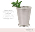 Twine Mint Julep Cup, Set of 1, 12 oz, Real Brass with Sterling Silver Plating Derby Cocktail Tumbler