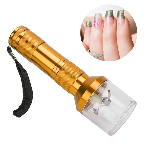 Nail Art Powder Mixing Grinder, Electric Grinder Tool for Nail Salon Home Kitchen (Gold)