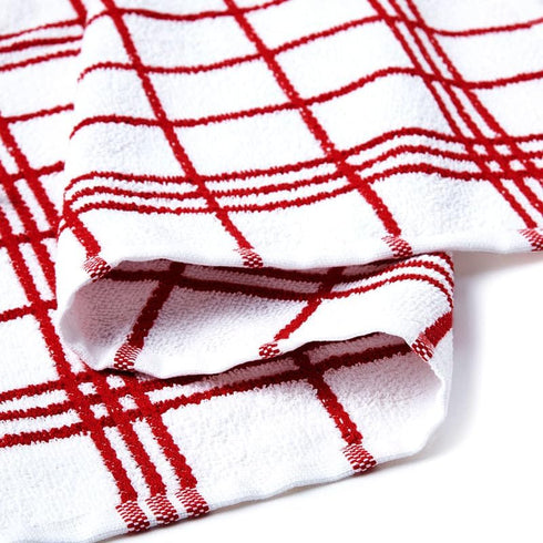 Encasa Terry Cloth Dish Towel Set | 12x12 in Super Absorbent Kitchen Towels for Drying and Cleaning - Pack of 12 Terry