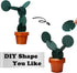 Cactus Coasters Set of 6 Pieces, Funny Coasters with Flowerpot Holder for Home Office Bar Decor