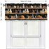 1 54" 18" Bookshelf Cat Curtain Valance Short Rod Pocket Window Treatment for Living Room Bedroom Kitchen Bathroom