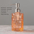 Easy-Tang 12 Oz Clear Glass Soap Dispenser for Kitchen and Bathroom, Refillable with Stainless Steel Pump, Amber