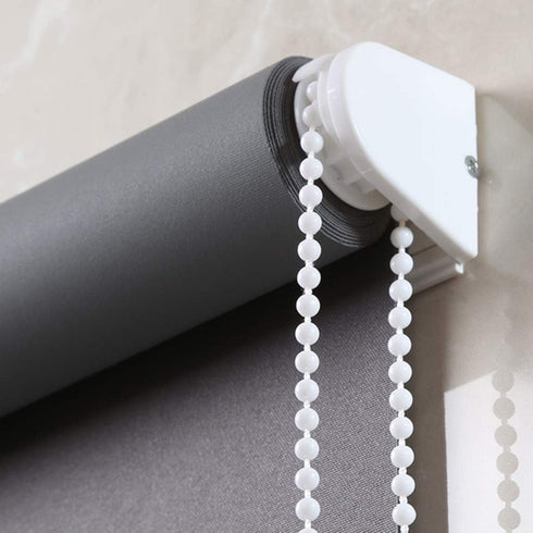 FQTANJU 10 Yards Roller and Roman Shade Blind Beaded Chain Cord, White Plastic Repair for Roller Blinds