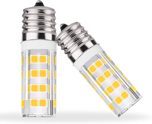 E17 LED Bulb Dimmable 5W, 40W Incandescent Equivalent, Fits Whirlpool Maytag GE Kenmore LG Microwave, 2-Pack